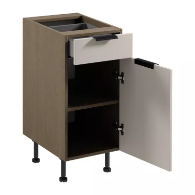 Unterschrank mit Schublade SALERNO – Breite 40 cm, Baltic Storm / Beige