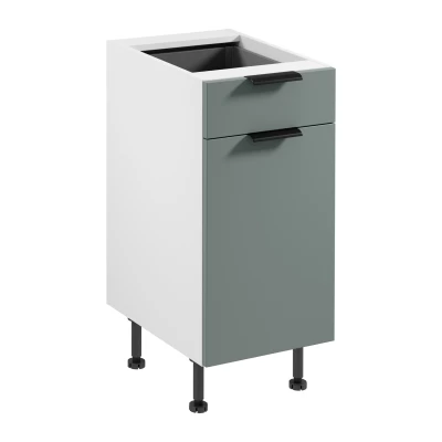 Unterschrank mit Schublade SALERNO – Breite 40 cm, weiß/grün