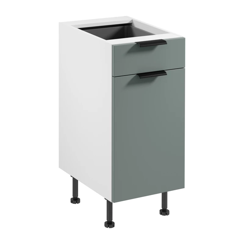 Unterschrank mit Schublade SALERNO – Breite 40 cm, weiß/grün