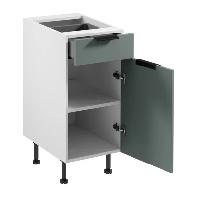 Unterschrank mit Schublade SALERNO – Breite 40 cm, weiß/grün