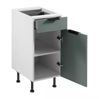Unterschrank mit Schublade SALERNO – Breite 40 cm, weiß/grün