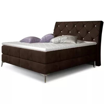 Kontinentales Bett 140x200 LIGNORA - dunkelbraun