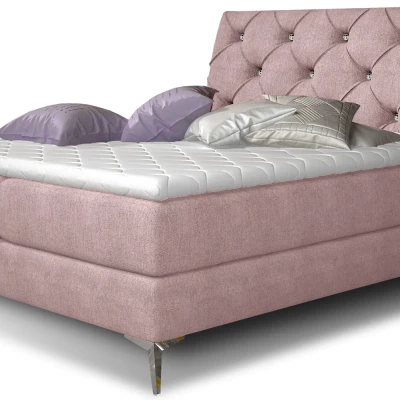 Kontinentales Bett 140x200 LIGNORA - hellrosa