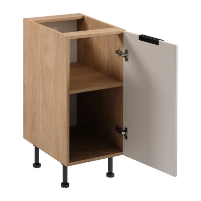 Unterschrank SALERNO mit einer Tür – Breite 40 cm, Eiche/Beige