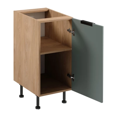 Unterschrank SALERNO mit einer Tür – Breite 40 cm, Eiche/Grün