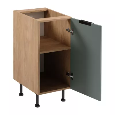 Unterschrank SALERNO mit einer Tür – Breite 40 cm, Eiche/Grün