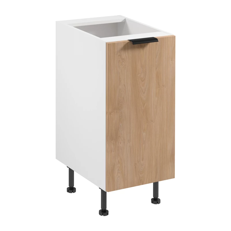 Unterschrank SALERNO mit einer Tür – Breite 40 cm, weiß/Eiche