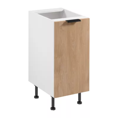 Unterschrank SALERNO mit einer Tür – Breite 40 cm, weiß/Eiche