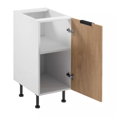 Unterschrank SALERNO mit einer Tür – Breite 40 cm, weiß/Eiche