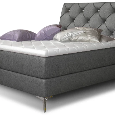 Kontinentales Bett mit Stauraum 160x200 LIGNORA - schwarz 1
