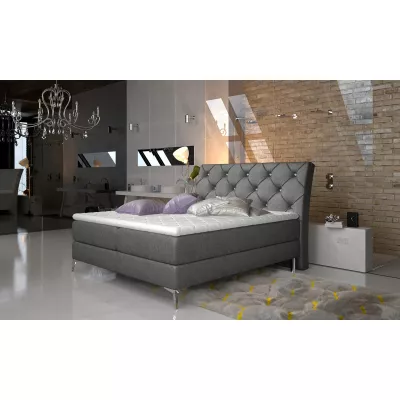 Kontinentales Bett mit Stauraum 160x200 LIGNORA - schwarz 1