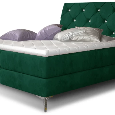 Kontinentales Bett mit Stauraum 160x200 LIGNORA - grün