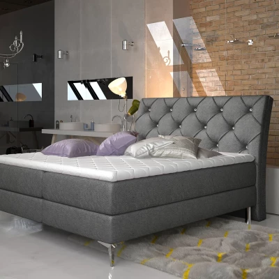 Doppelbett (kontinental) 180x200 LIGNORA - schwarz 1