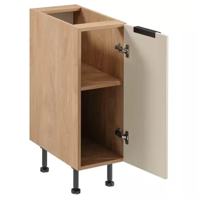 Unterschrank SALERNO mit einer Tür – Breite 30 cm, Eiche/Beige