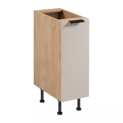 Unterschrank SALERNO mit einer Tür – Breite 30 cm, Eiche/Beige