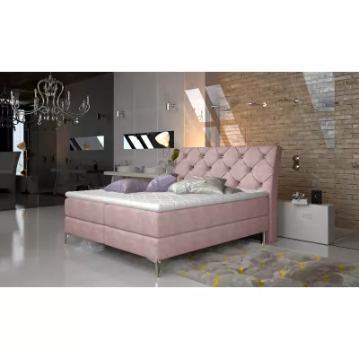 Doppelbett (180x200) LIGNORA - Hellrosa