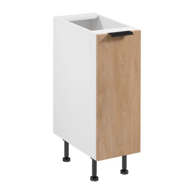 Unterschrank SALERNO mit einer Tür – Breite 30 cm, weiß/Eiche