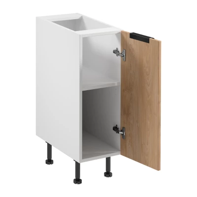 Unterschrank SALERNO mit einer Tür – Breite 30 cm, weiß/Eiche