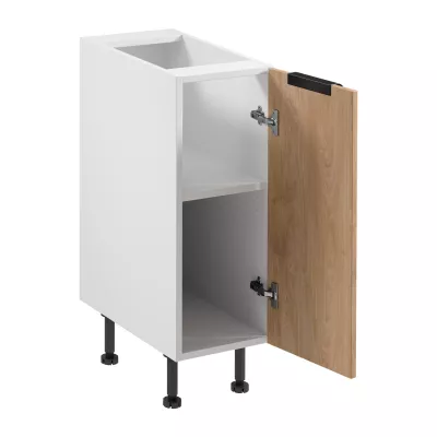 Unterschrank SALERNO mit einer Tür – Breite 30 cm, weiß/Eiche