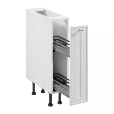 Ausziehbarer Schrank SALERNO – Breite 20 cm, weiß