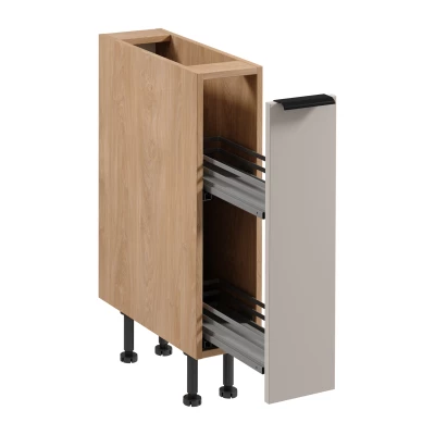 Ausziehbarer Schrank SALERNO – Breite 20 cm, Eiche/Beige