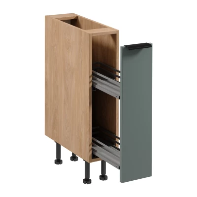 Ausziehbarer Schrank SALERNO – Breite 20 cm, Eiche/Grün