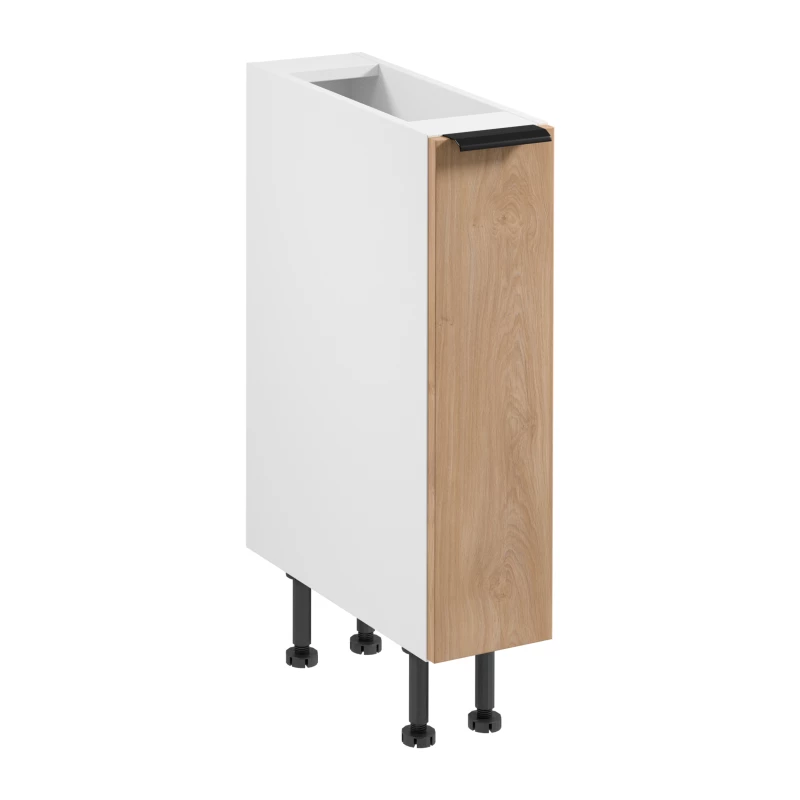 Ausziehbarer Schrank SALERNO – Breite 20 cm, weiß/Eiche
