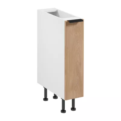 Ausziehbarer Schrank SALERNO – Breite 20 cm, weiß/Eiche