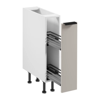 Ausziehbarer Schrank SALERNO – Breite 20 cm, weiß/beige