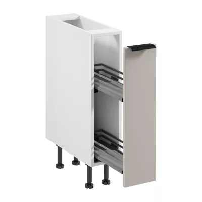 Ausziehbarer Schrank SALERNO – Breite 20 cm, weiß/beige