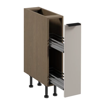Auszugsschrank SALERNO – Breite 20 cm, Baltic Storm / Beige