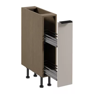 Auszugsschrank SALERNO – Breite 20 cm, Baltic Storm / Beige