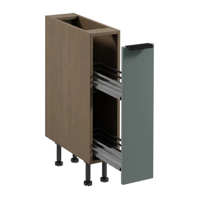 Ausziehbarer Schrank SALERNO – Breite 20 cm, Baltic Storm / Grün