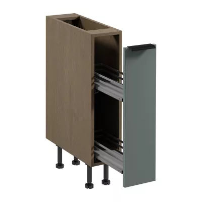 Ausziehbarer Schrank SALERNO – Breite 20 cm, Baltic Storm / Grün