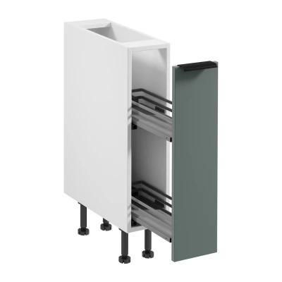 Ausziehbarer Schrank SALERNO – Breite 20 cm, weiß/grün