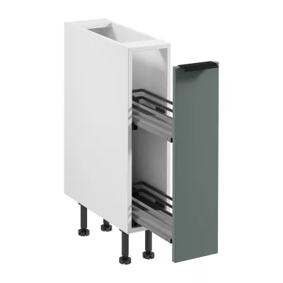 Ausziehbarer Schrank SALERNO – Breite 20 cm, weiß/grün