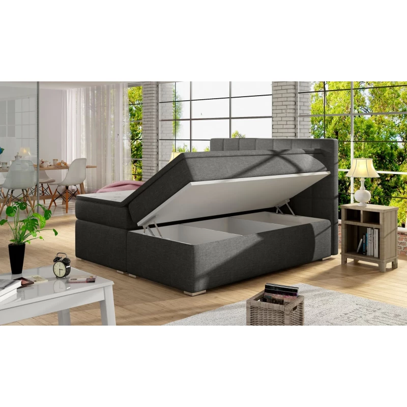 Kontinentales Bett ARBOREN 140x200 - Anthrazit