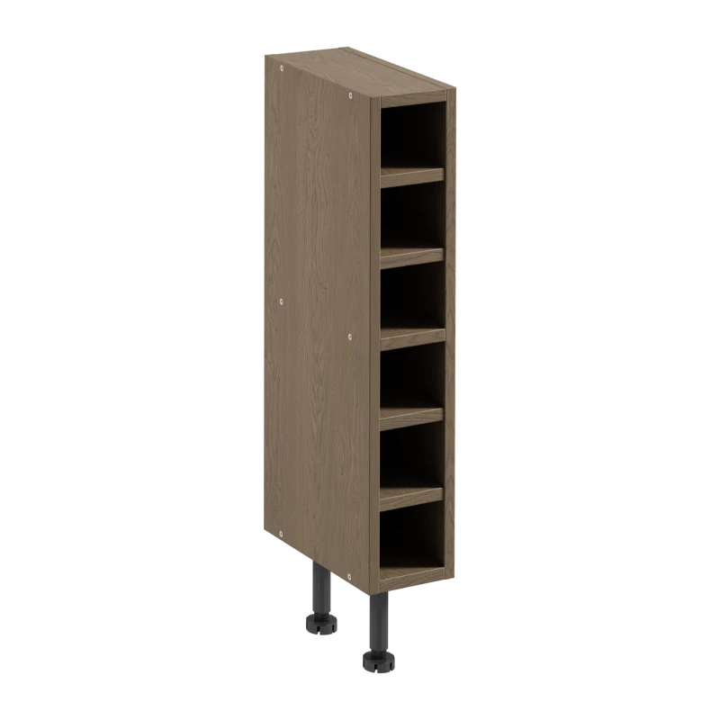 Unterer offener Schrank SALERNO - Breite 15 cm, baltischer Sturm