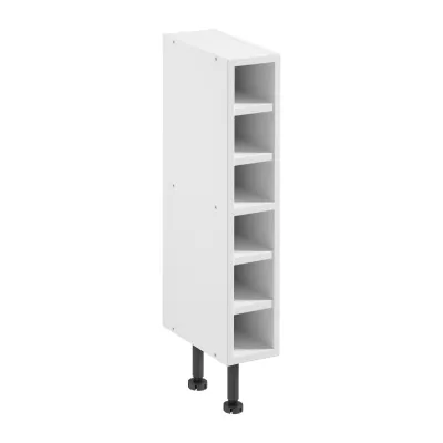Unterschrank SALERNO – 15 cm breit, weiß