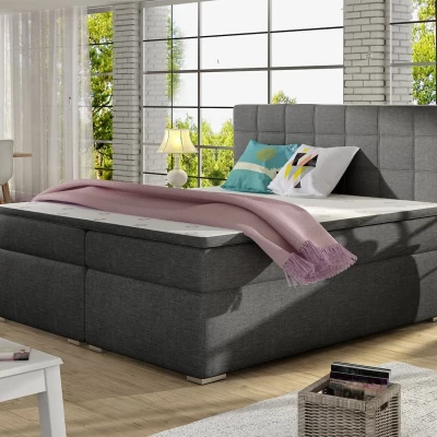 Kontinentales Bett mit Stauraum ARBOREN 180x200 - Anthrazit