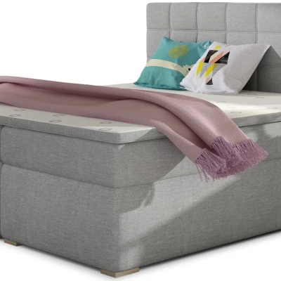 Kontinentales Bett mit Stauraum ARBOREN 180x200 - grau