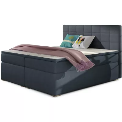 Kontinentales Bett mit Stauraum ARBOREN 180x200 - blau