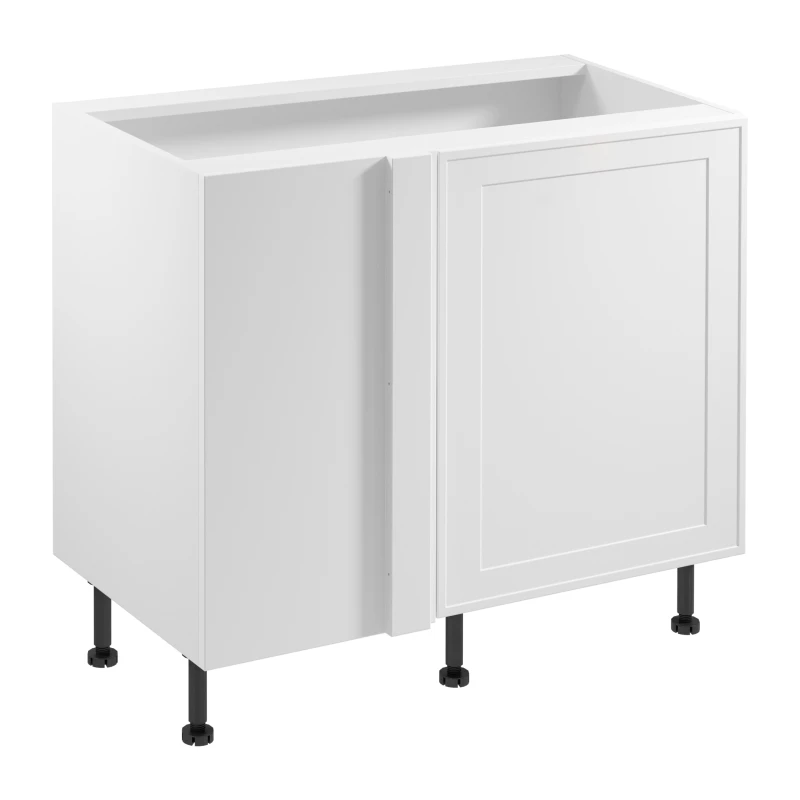 Verlängerter Eckschrank SALERNO – Breite 100 cm, weiß