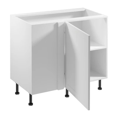 Verlängerter Eckschrank SALERNO – Breite 100 cm, weiß