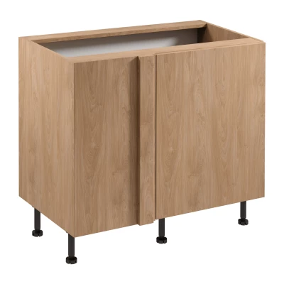 Verlängerter Eckschrank SALERNO – Breite 100 cm, Eiche