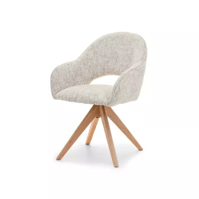 ACANTHA Drehstuhl - Beige/Eiche
