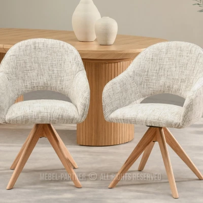 ACANTHA Drehstuhl - Beige/Eiche