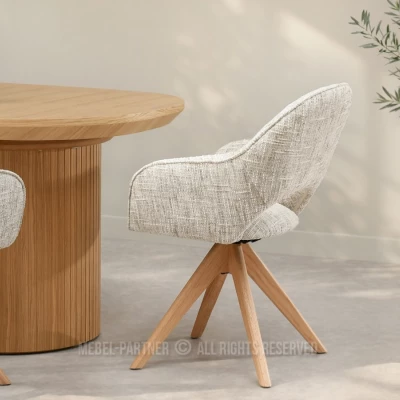 ACANTHA Drehstuhl - Beige/Eiche