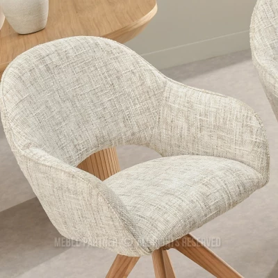 ACANTHA Drehstuhl - Beige/Eiche