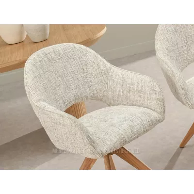 ACANTHA Drehstuhl - Beige/Eiche